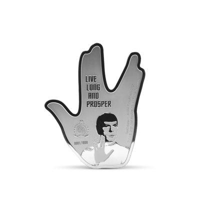 Star Trek The Vulcan Salute Silver Coin AGORO