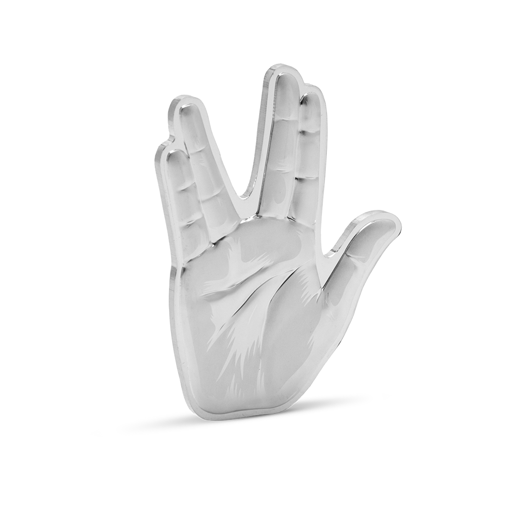Star Trek The Vulcan Salute Silver Coin AGORO