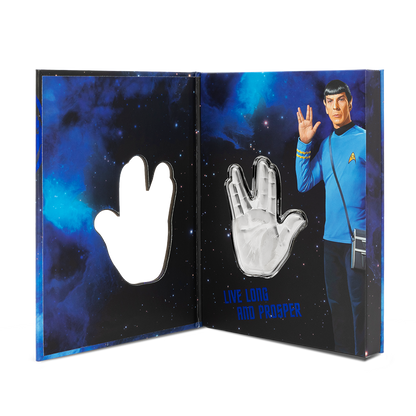 Star Trek The Vulcan Salute Silver Coin AGORO