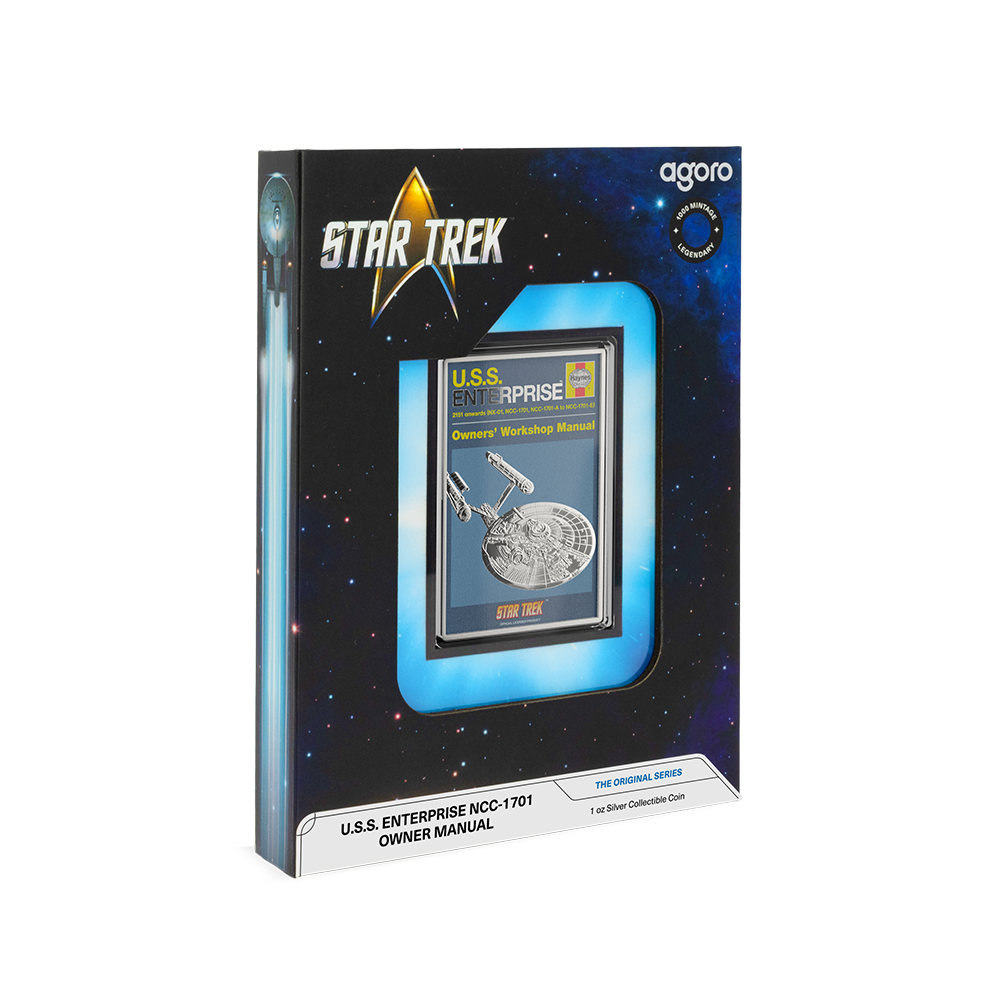 Star Trek U.S.S. Enterprise NCC-01 Owner Manual Silver Coin AGORO