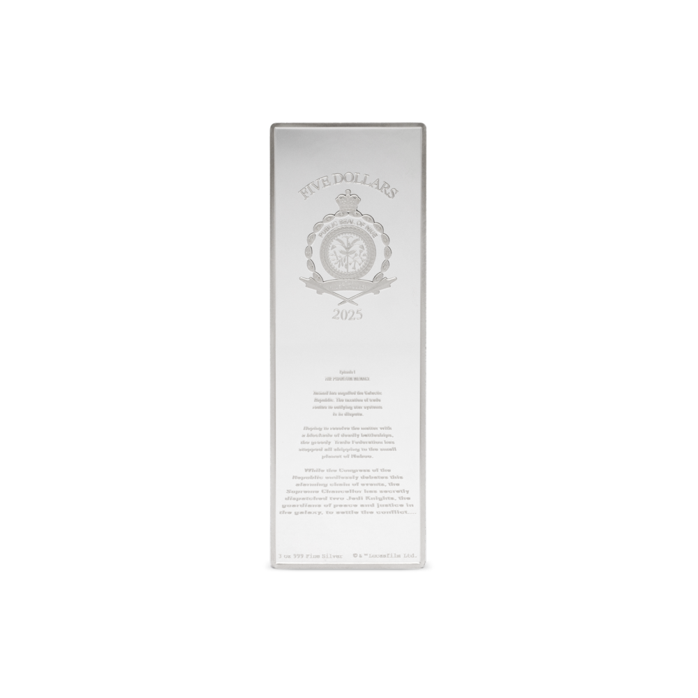 Star Wars™ The Phantom Menace™ 3 Oz Silver Poster Coin