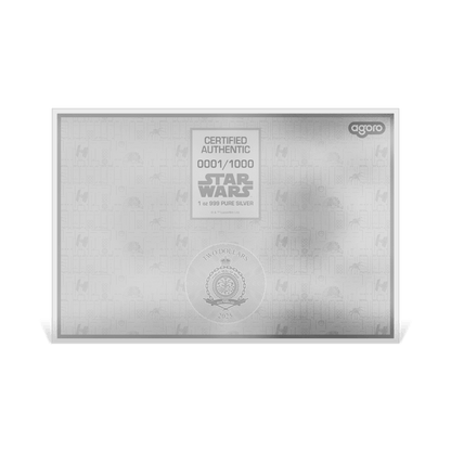 Star Wars™ Darth Vader Helmet™ Blueprint Silver Foil - Agoro by New Zealand Mint obverse main image