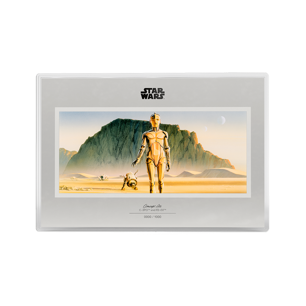 Star Wars™ Concept Art  C-3PO™ and R2-D2™ Silver Collectible Foil AGORO