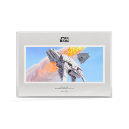 Star Wars™ Concept Art Imperial Walker™ and Snowspeeder™ Silver Collectible Foil AGORO
