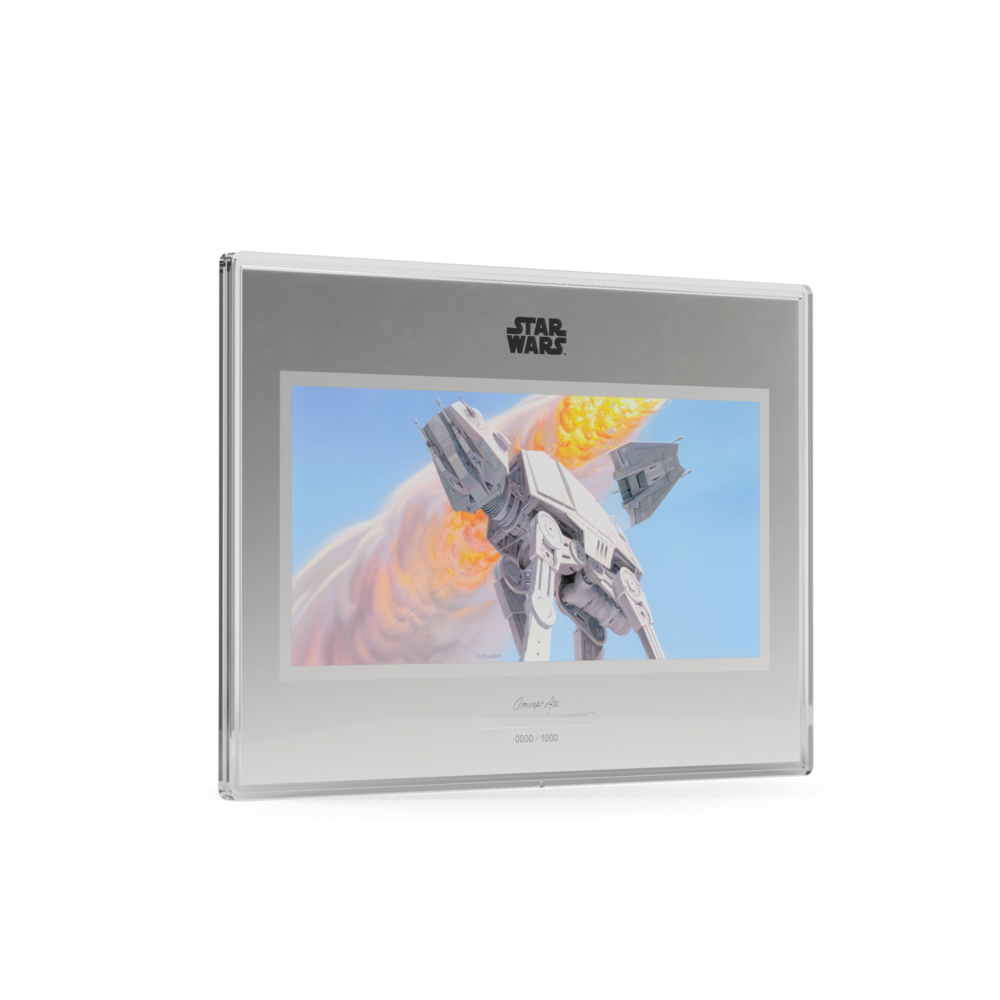 Star Wars™ Concept Art Imperial Walker™ and Snowspeeder™ Silver Collectible Foil AGORO