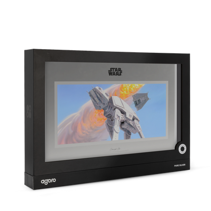 Star Wars™ Concept Art Imperial Walker™ and Snowspeeder™ Silver Collectible Foil AGORO