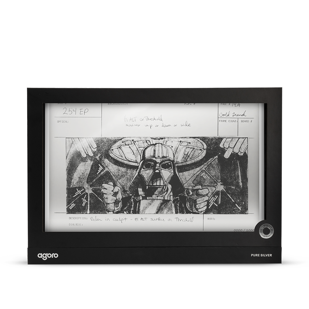 Star Wars™ Storyboard Art Darth Vader™ Trench Run Silver Collectible Foil Agoro