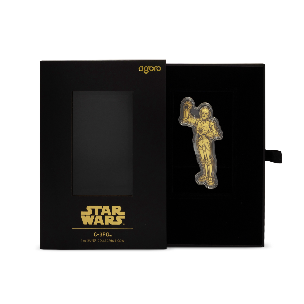 Star Wars C-3PO Silver Coin box Agoro