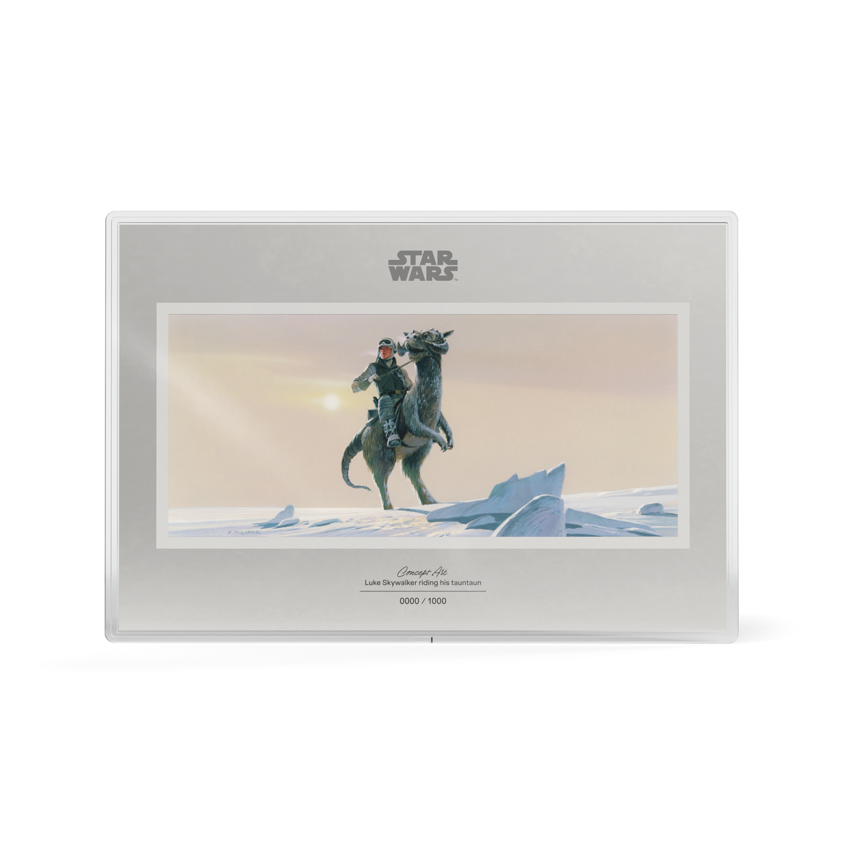 Star Wars™ Concept Art Luke Skywalker™ riding his Tauntaun™ Silver Collectible Foil Agoro