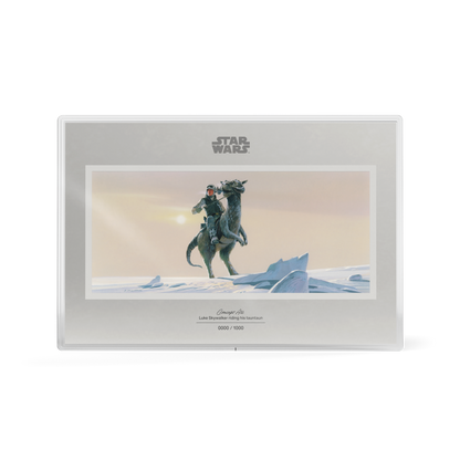 Star Wars™ Concept Art Luke Skywalker™ riding his Tauntaun™ Silver Collectible Foil Agoro