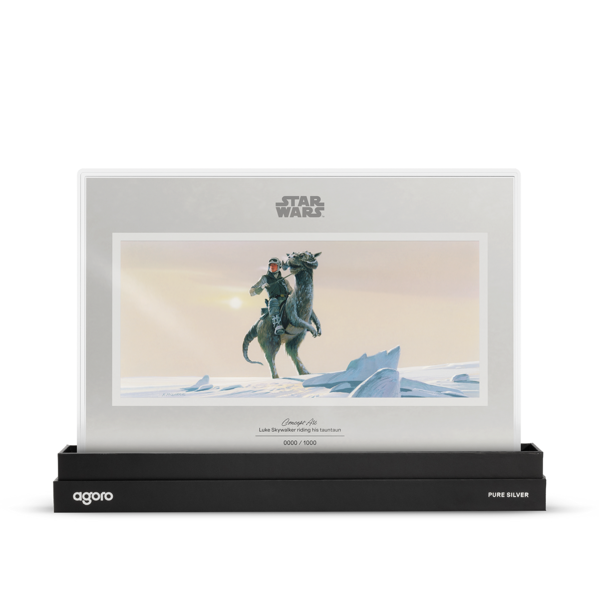 Star Wars™ Concept Art Luke Skywalker™ riding his Tauntaun™ Silver Collectible Foil Agoro