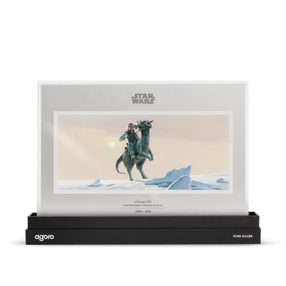 Star Wars™ Concept Art Luke Skywalker™ riding his Tauntaun™ Silver Collectible Foil Agoro