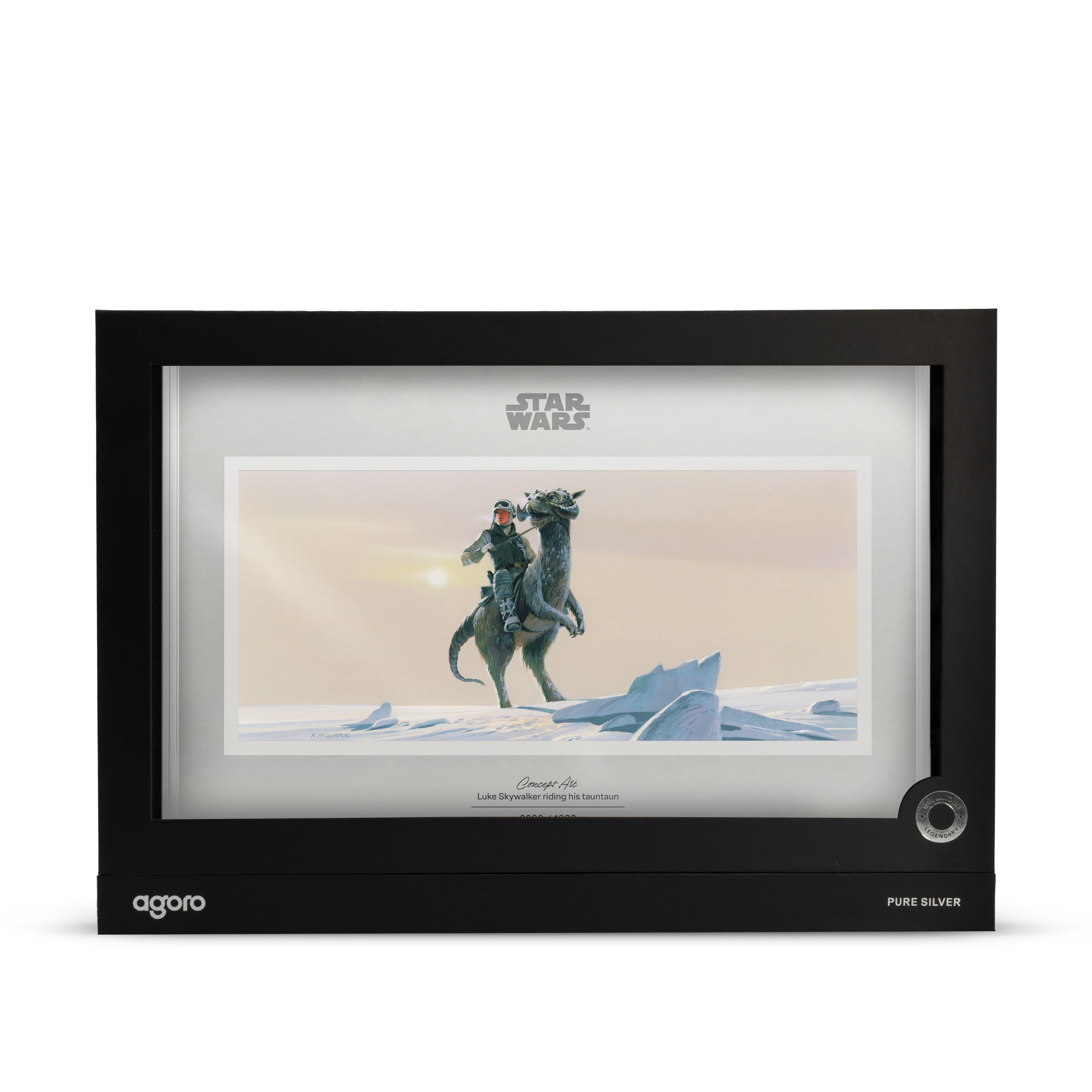 Star Wars™ Concept Art Luke Skywalker™ riding his Tauntaun™ Silver Collectible Foil Agoro