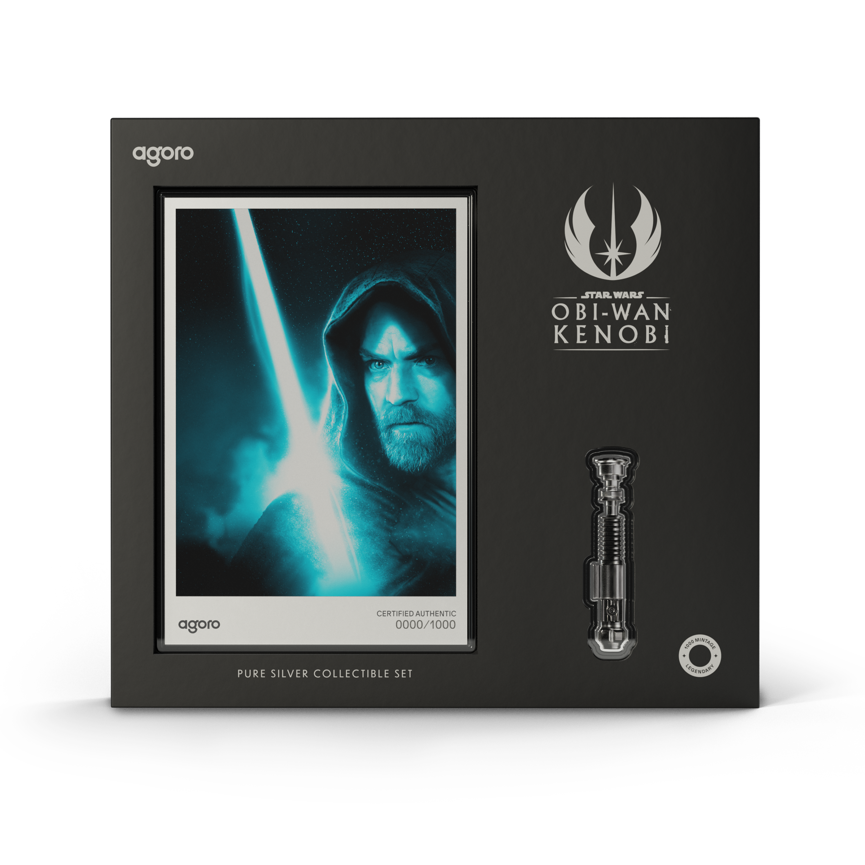 Star Wars™ Obi-Wan Kenobi™ Lightsaber Silver Collectible Set Agoro