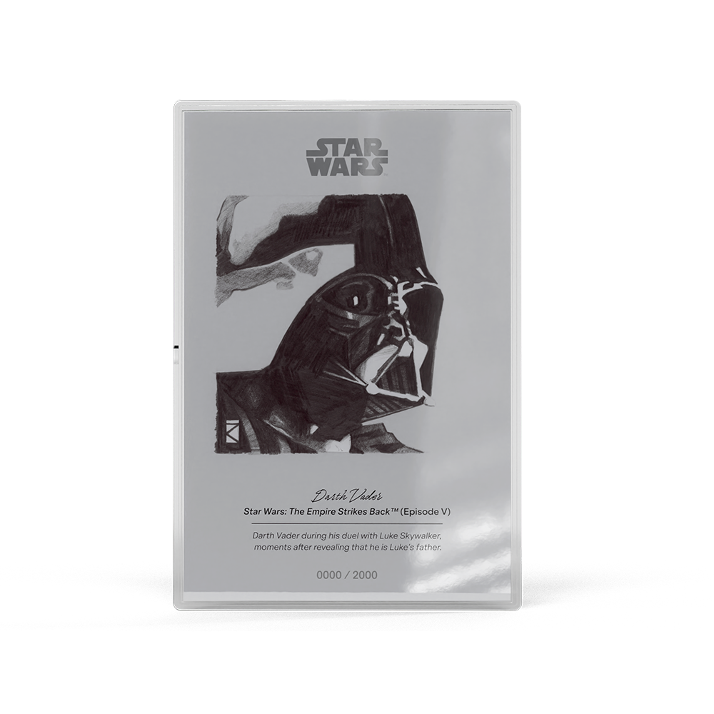 Star Wars™ Sketch Art Darth Vader™ Silver Collectible Foil Agoro