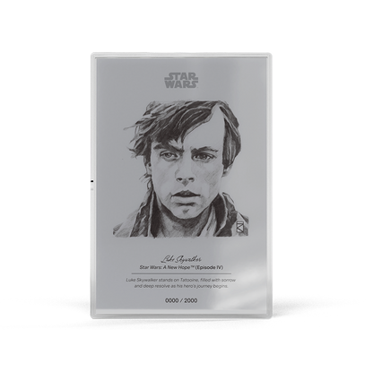 Star Wars™ Sketch Art Luke Skywalker™ Silver Collectible Foil Agoro