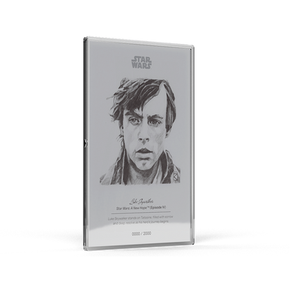 Star Wars™ Sketch Art Luke Skywalker™ Silver Collectible Foil Agoro