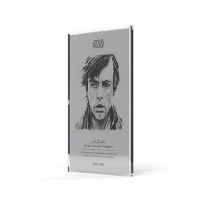 Star Wars™ Sketch Art Luke Skywalker™ Silver Collectible Foil Agoro