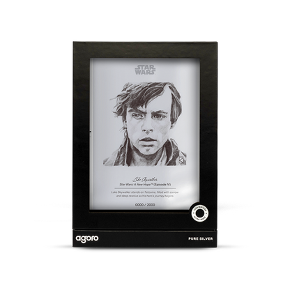 Star Wars™ Sketch Art Luke Skywalker™ Silver Collectible Foil Agoro