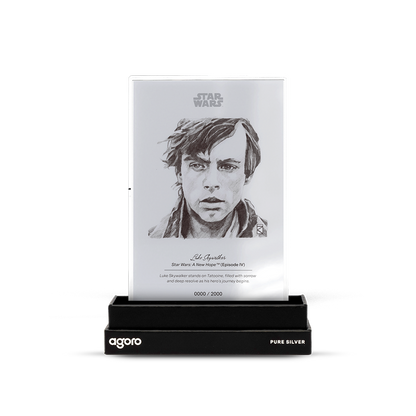 Star Wars™ Sketch Art Luke Skywalker™ Silver Collectible Foil Agoro