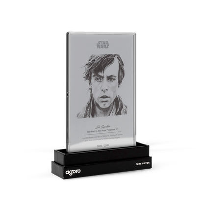 Star Wars™ Sketch Art Luke Skywalker™ Silver Collectible Foil Agoro