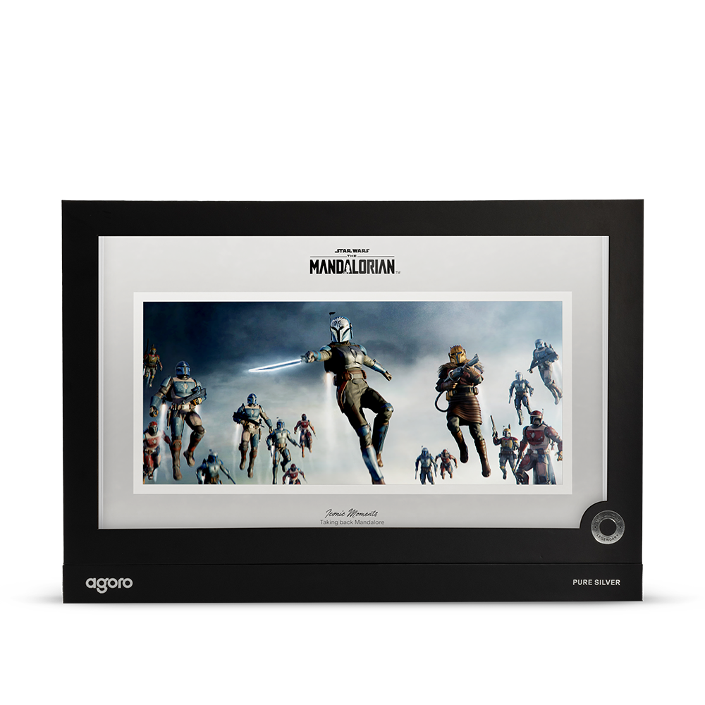 The Mandalorian™ Taking back Mandalore Silver Collectible Foil AGORO