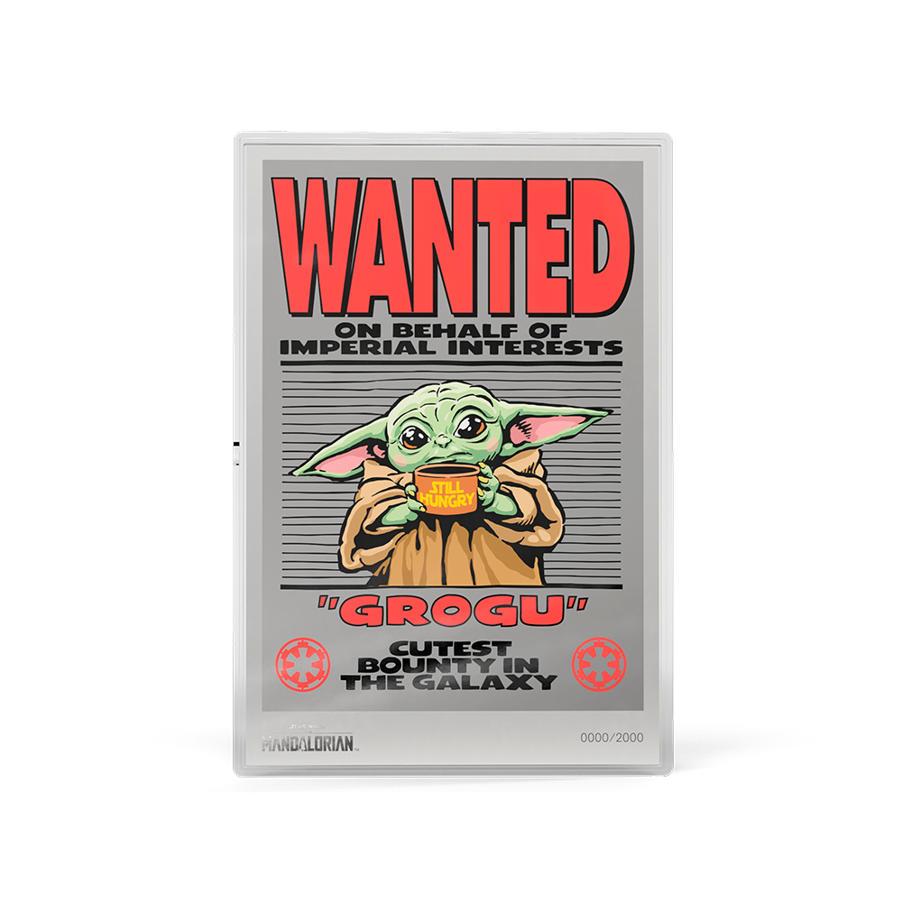 The Mandalorian™ Wanted: Grogu Silver Collectible Foil Agoro
