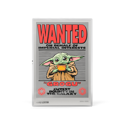 The Mandalorian™ Wanted: Grogu Silver Collectible Foil Agoro