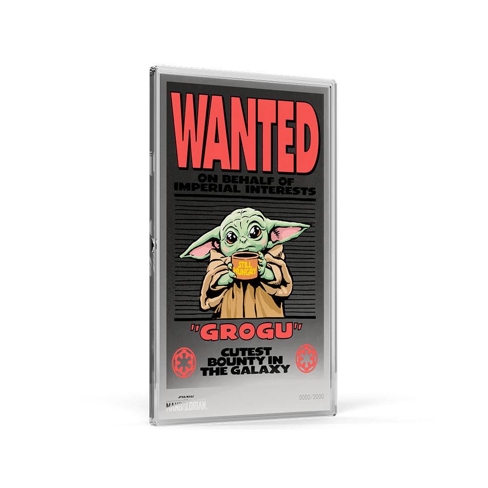 The Mandalorian™ Wanted: Grogu Silver Collectible Foil Agoro