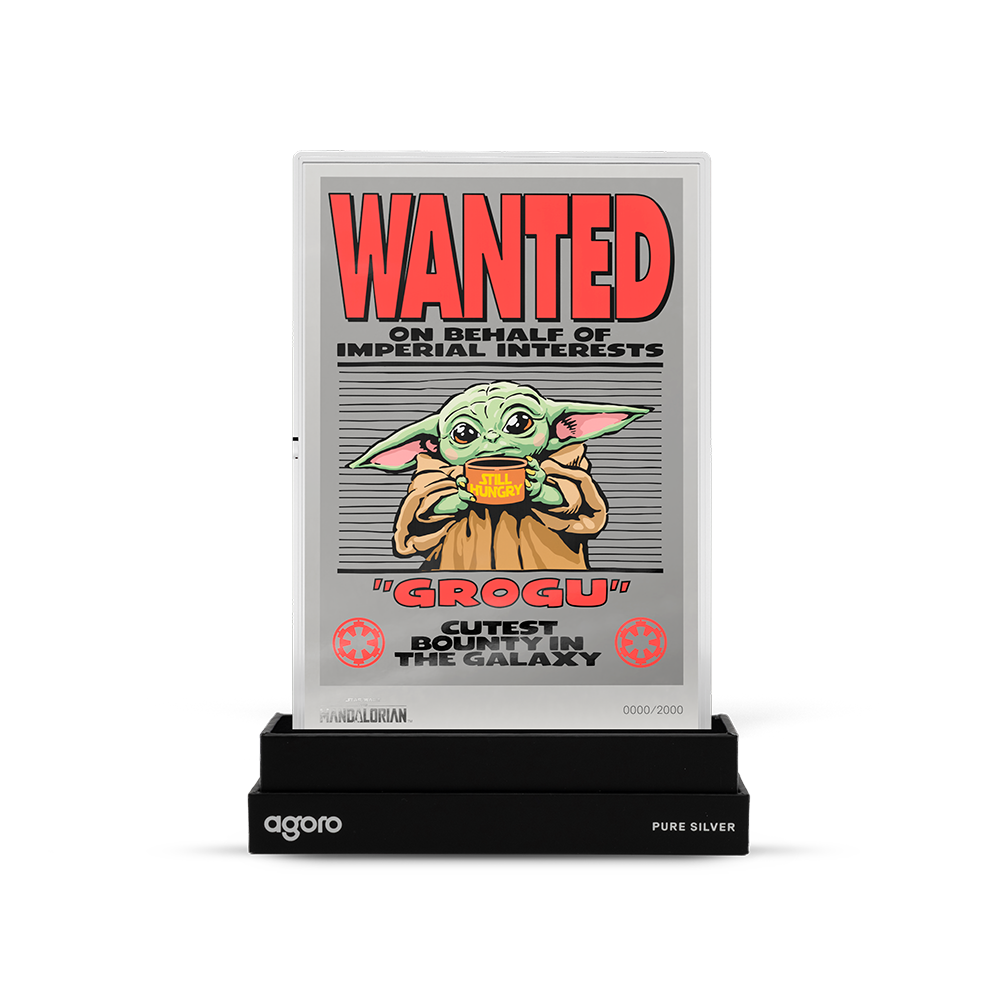 The Mandalorian™ Wanted: Grogu Silver Collectible Foil Agoro