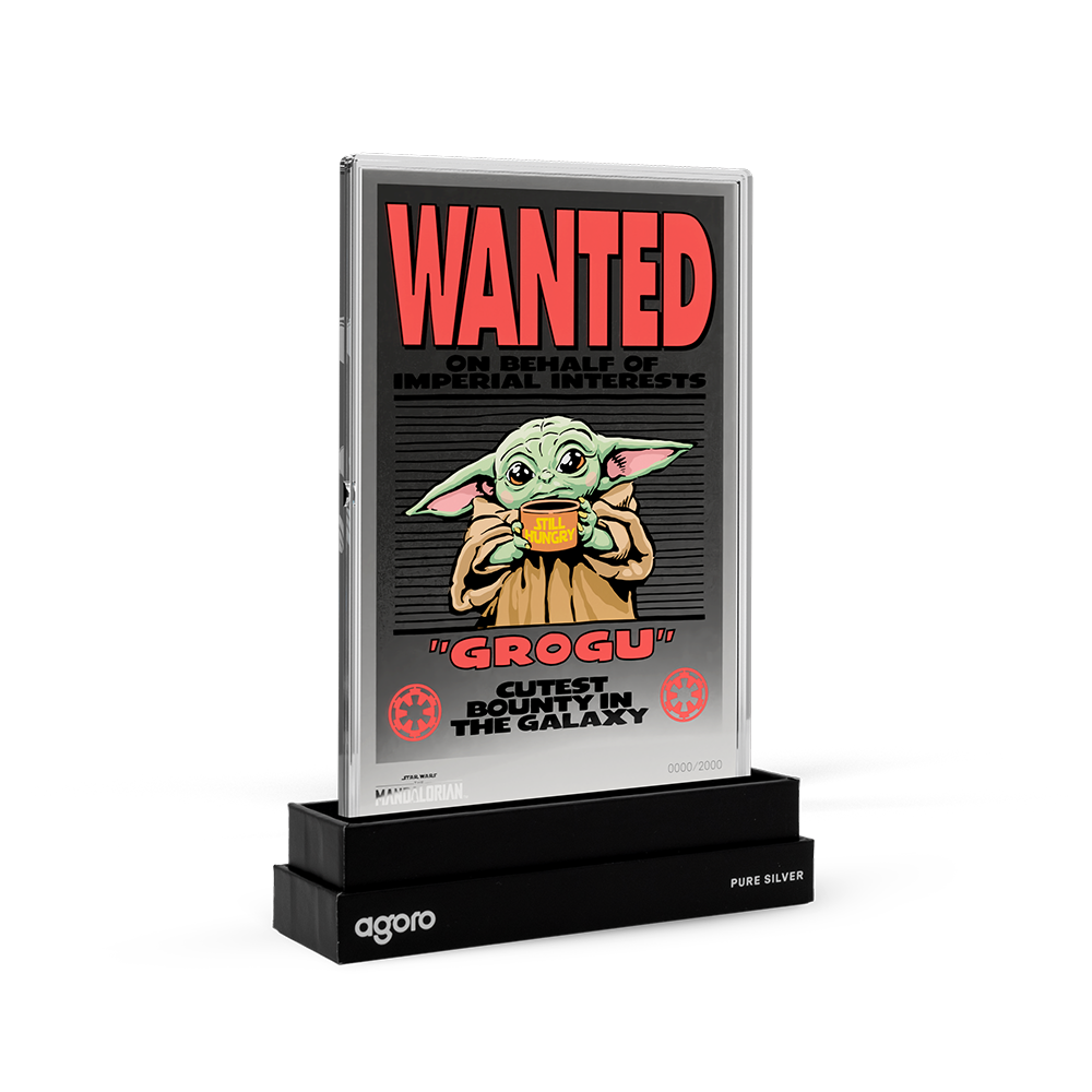 The Mandalorian™ Wanted: Grogu Silver Collectible Foil Agoro