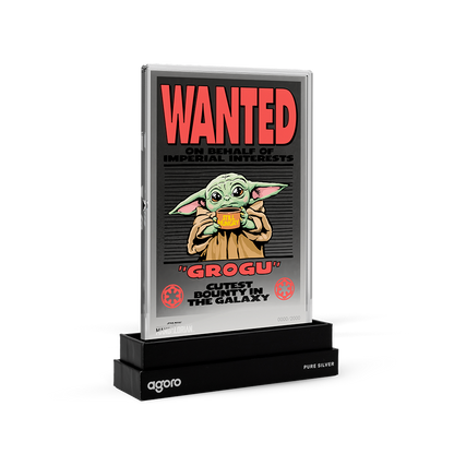 The Mandalorian™ Wanted: Grogu Silver Collectible Foil Agoro