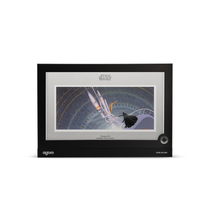 Star Wars™ Concept Art Lightsaber™ Duel on Gantry Silver Collectible Foil AGORO