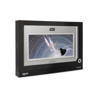 Star Wars™ Concept Art Lightsaber™ Duel on Gantry Silver Collectible Foil AGORO