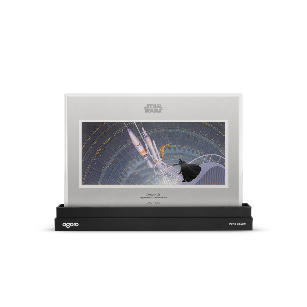 Star Wars™ Concept Art Lightsaber™ Duel on Gantry Silver Collectible Foil AGORO
