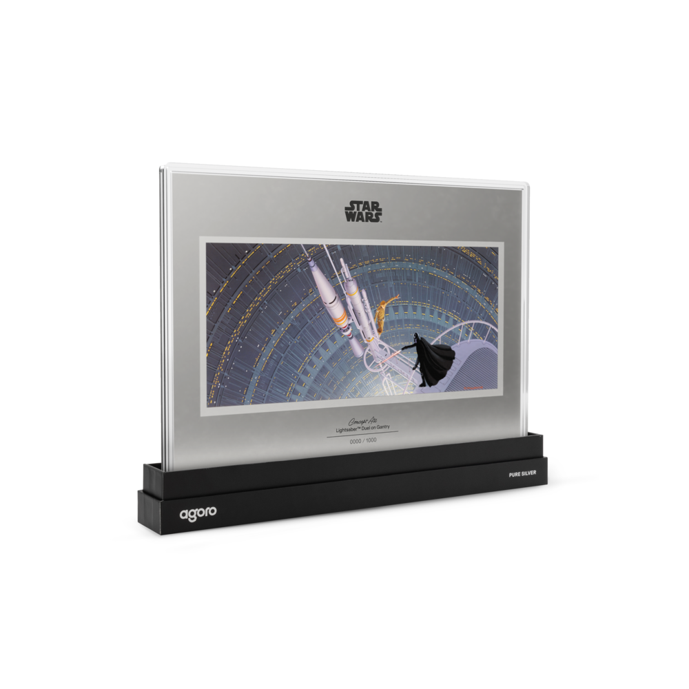 Star Wars™ Concept Art Lightsaber™ Duel on Gantry Silver Collectible Foil AGORO