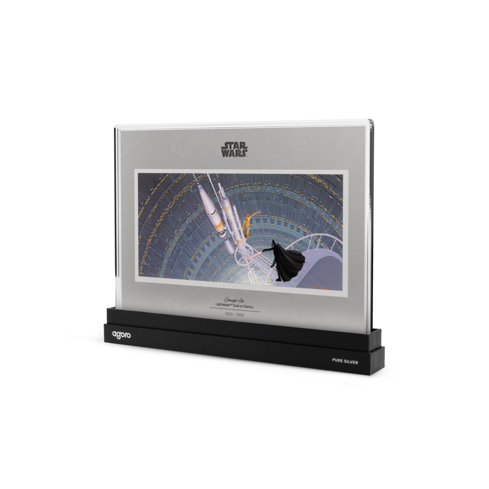 Star Wars™ Concept Art Lightsaber™ Duel on Gantry Silver Collectible Foil AGORO