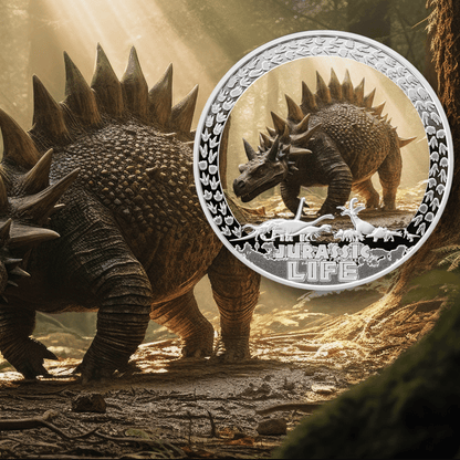 Stegosaurus Jurassic Life 1 Oz Silver Coin 2025