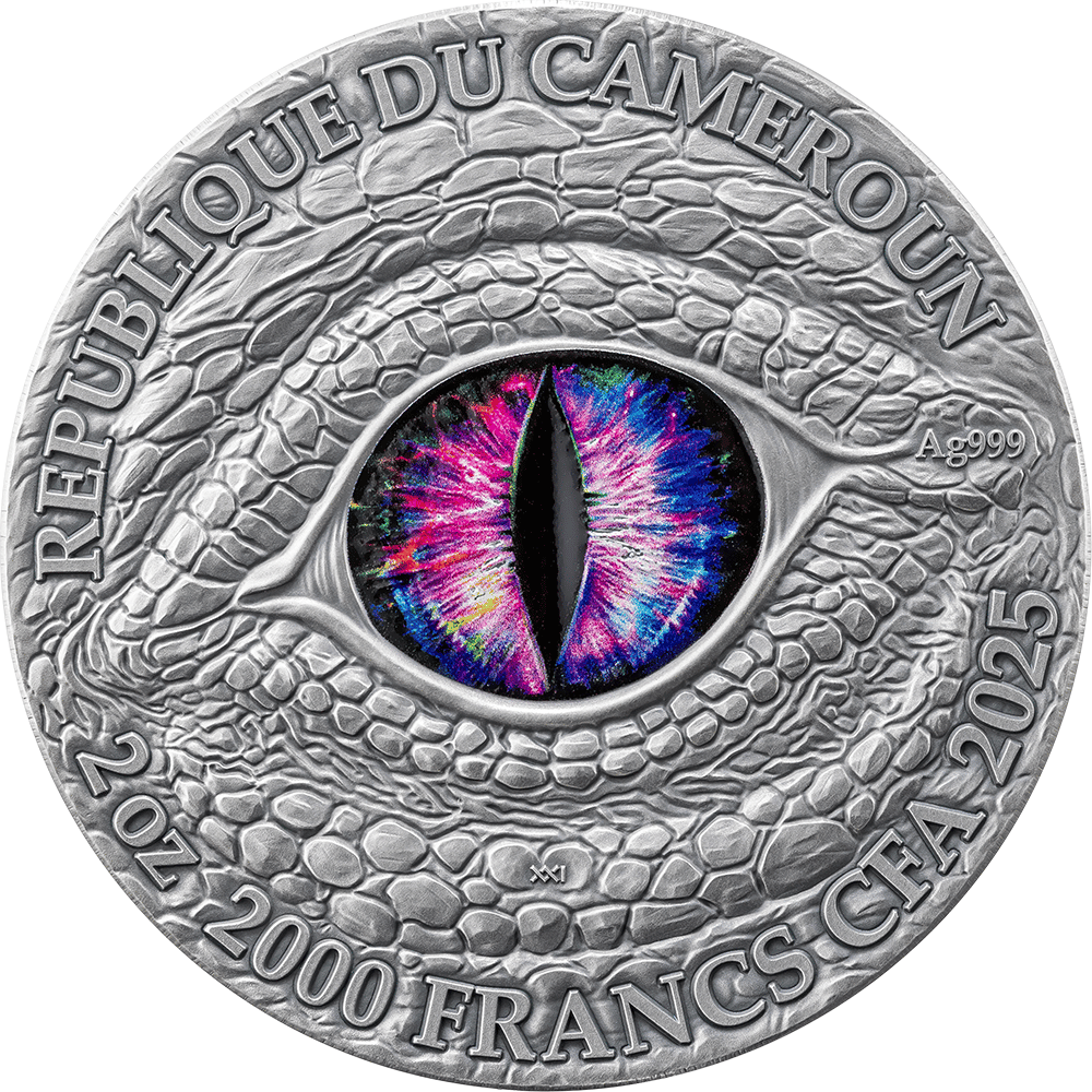 Stonegaze Basilisk Dragonology 2 Oz Silver Coin 2025
