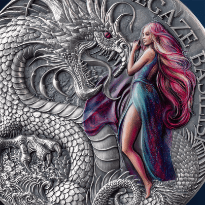 Stonegaze Basilisk Dragonology 2 Oz Silver Coin 2025