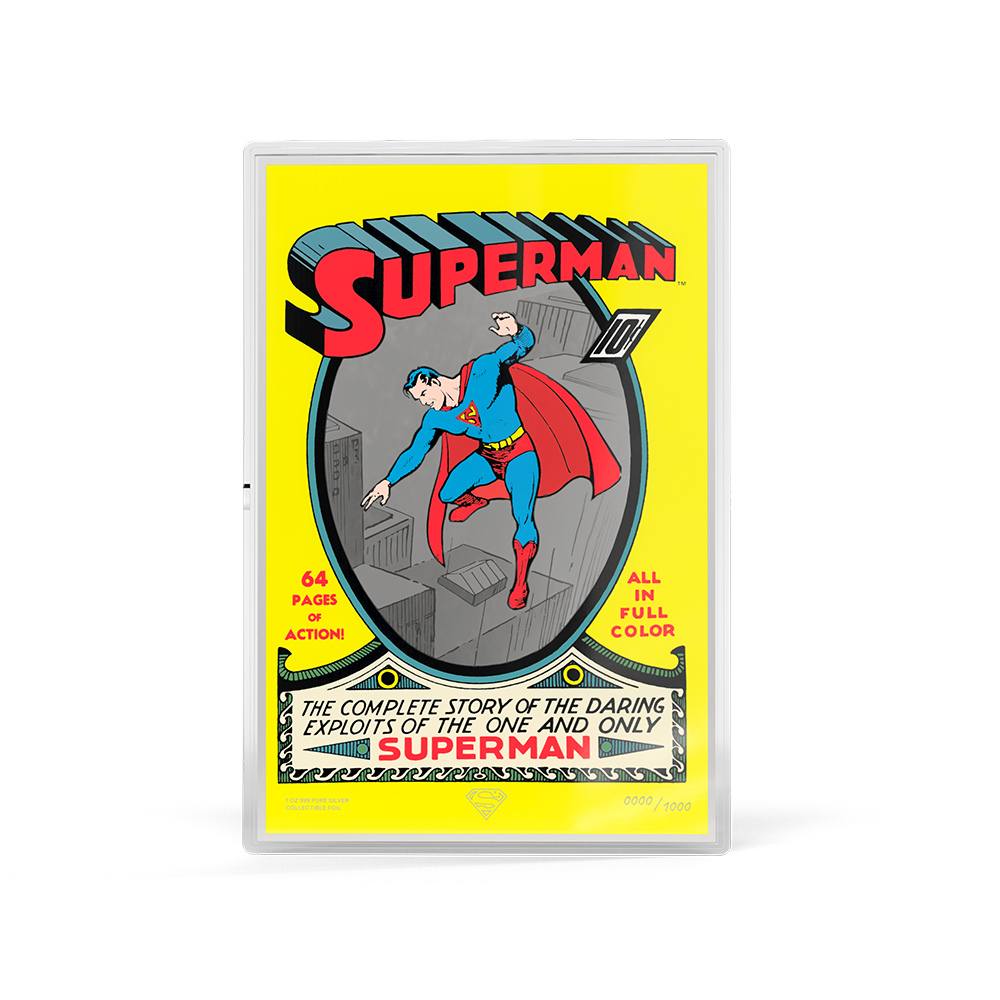 Superman #1: Summer 1939 Pure Silver Collectible Foil Agoro