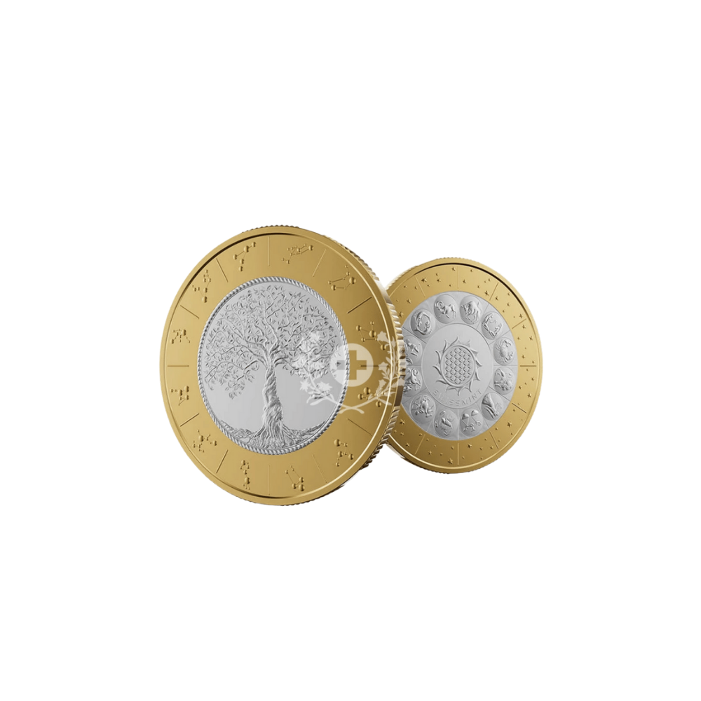 Swiss Birthday Coin Set Swissmint 2025 - coloured