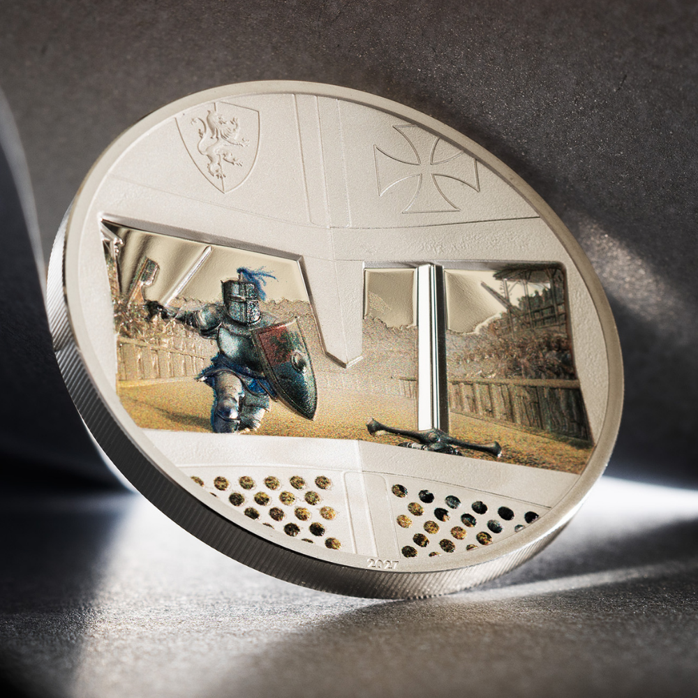 Sword Fighting Knight Games 1 Oz Silver Coin 2027 CIT COIN INVEST AG