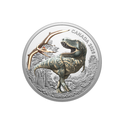 T. rex 1 Oz Fine Silver Coin Canada 2026 Royal Canadian Mint