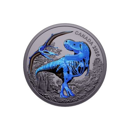 T. rex 1 Oz Fine Silver Coin Canada 2026 Royal Canadian Mint