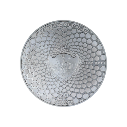 TAJ MAHAL Dot Art 3 Oz Silver Coin $20 Palau 2024