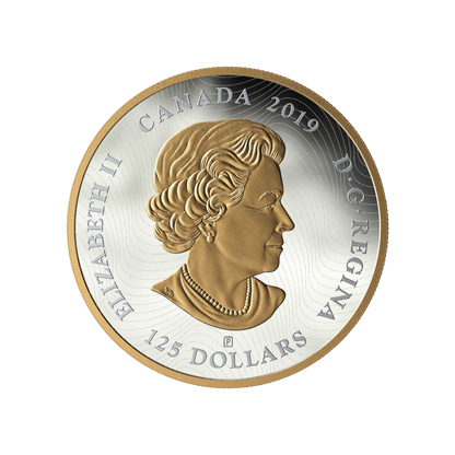 TALL SHIPS Compass Gold Plating 1/2 Kilo Silver Coin $125 Canada 2019