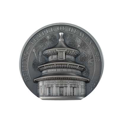 TEMPLE OF HEAVEN Beijing 5 Oz Silver Coin $25 Cook Islands 2023