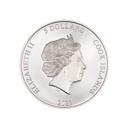 TENHAM Meteorite Impacts 1 Oz Silver Coin $5 Cook Islands 2023