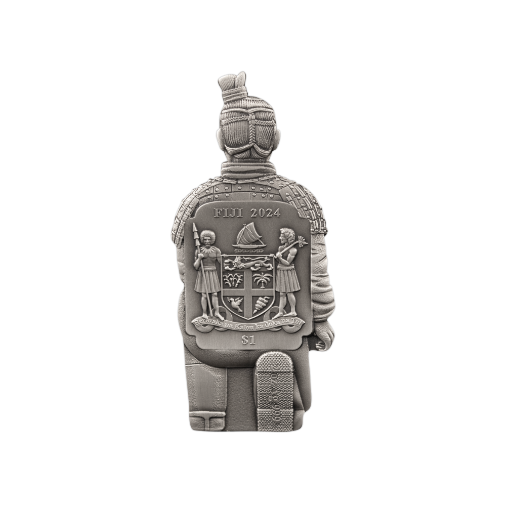 TERRACOTTA ARMY DISCOVERY 50th Anniversary 2 Oz Silver Coin $1 Fiji 2024
